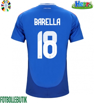 Italien Nicolo Barella #18 Hemmatröja EM 2024 Kortärmad
